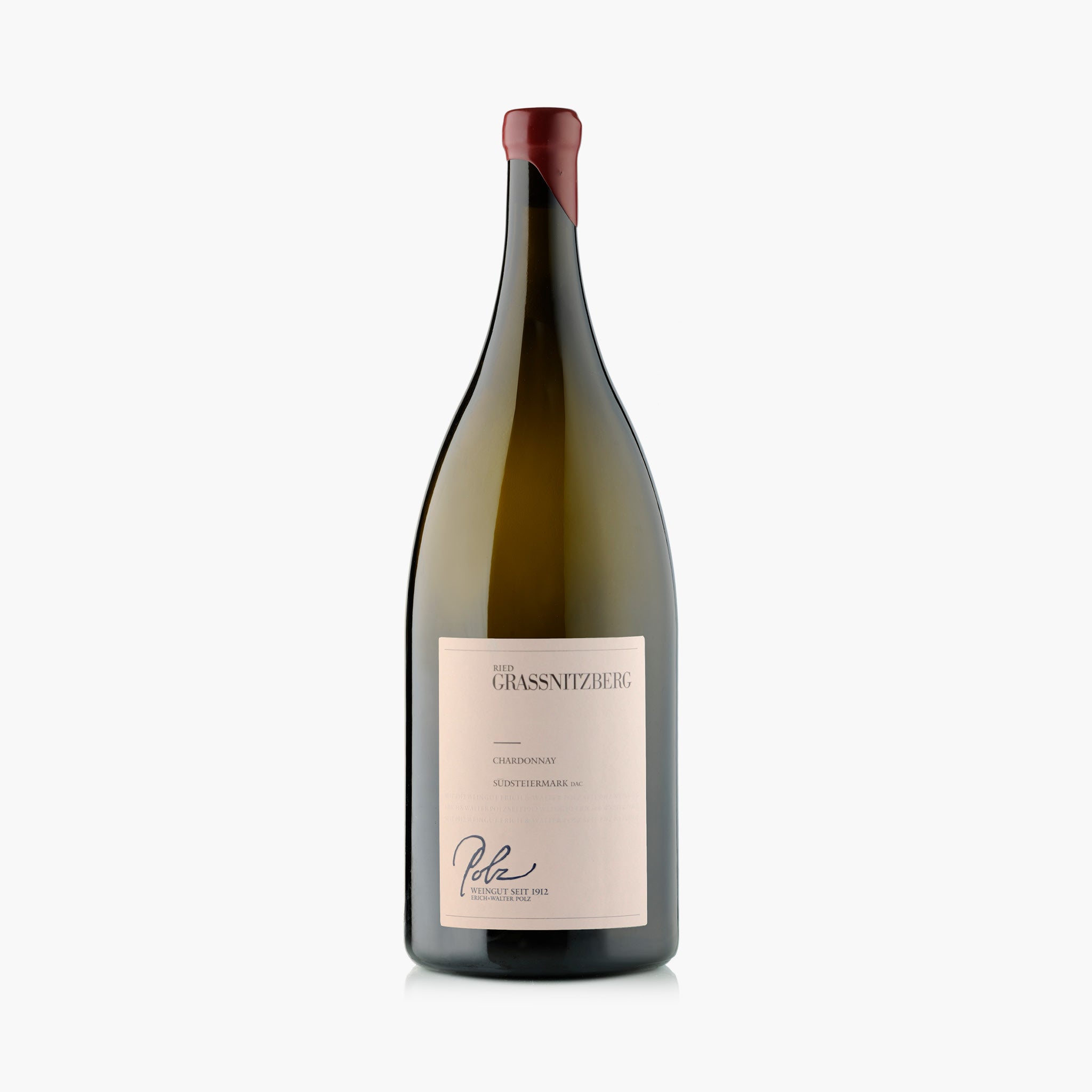 Weingut Polz Grassnitzberg Chardonnay 2018 Südsteiermark DAC Doppelmagnum, Großflasche, Weinflasche 3 Liter